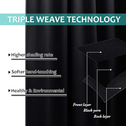 NICETOWN Complete 100% Blackout Curtain Set, Double Panels, Thermal Insulated & - Image 6