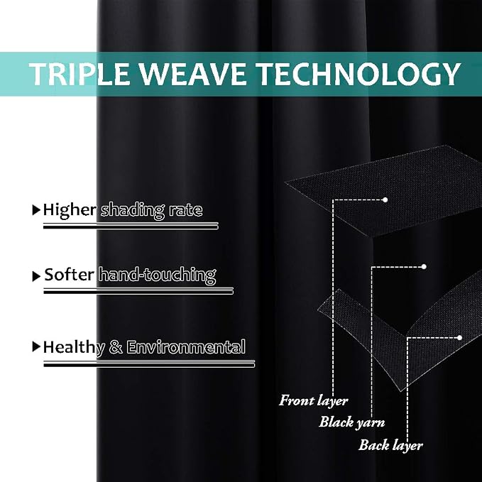 NICETOWN High-End Thermal Curtains, Full Blackout Curtains 84 inches Long - Image 5
