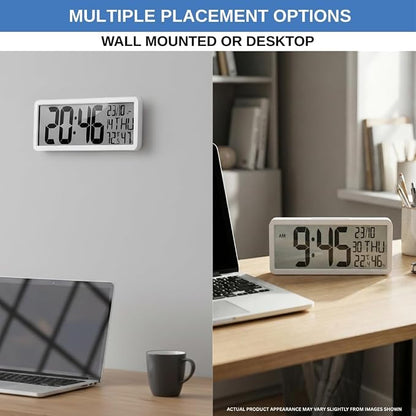 Atomic Digital Wall Clock Battery Operated Large Display | Automatic Time - Image 5