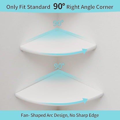 Corner Wall Shelves, Round End Wall Mount Display Shelf - Image 4