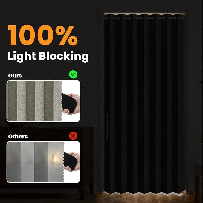 AJAZZ Blackout Accordion Doors Interior - Image 4