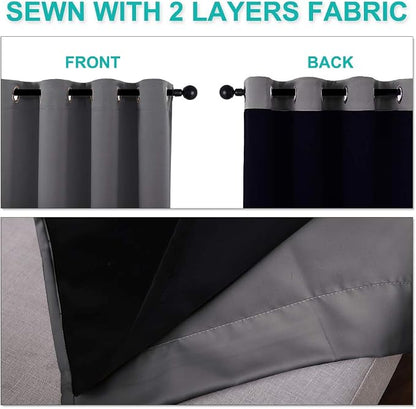 NICETOWN Room Warming Blackout Curtains 80 inches Long, Full Light Blocking - Image 5