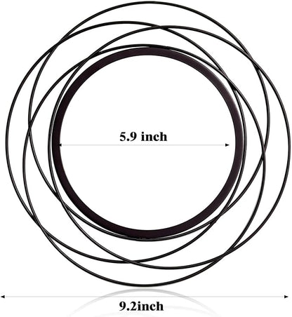3 Set 9.5 Inch Black Circle Mirrors Wall Decor Iron Frame Wire Mirror Metal - Image 7