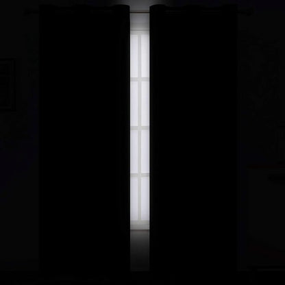 LEMOMO Black Blackout Curtains 34 x 84 Inch Length/Set of 2 Curtain - Image 3