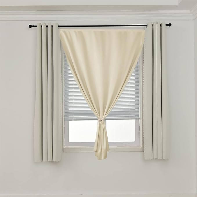 AJAZZ Self Adhesive Curtains 100% Blackout Shades Window Cover Sticky Curtain - Image 8
