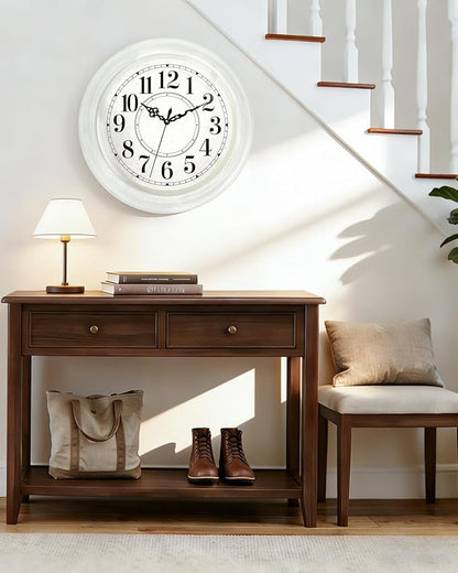 Vintage Wall Clock 16 Inch Quartz Silent Non-Ticking Analog Clock Battery - Image 9