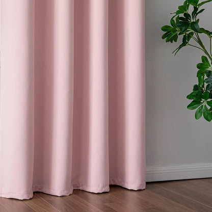 IGEMAEVE Blush Pink Curtains 108 Inch Length 2 Panels Set, Light Filtering - Image 5