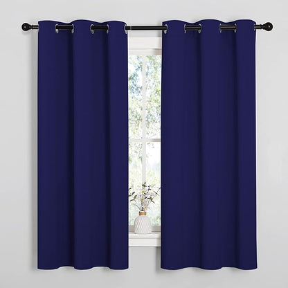NICETOWN Navy Blue Blackout Curtains 68 inches Length by NICETOWN