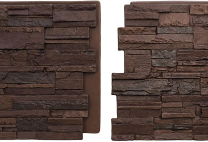 EverStone Cascade Faux Stone Panel, 48 5/8"W x 24 3/4"H x 1 1/4"D, Deep Creek - Image 8