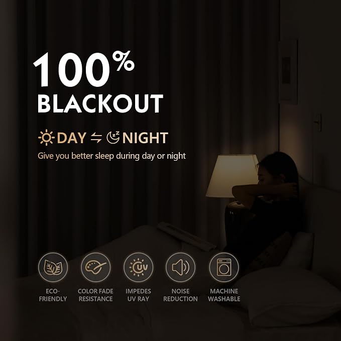 FMFUNCTEX 100% Blackout Curtains - Image 3