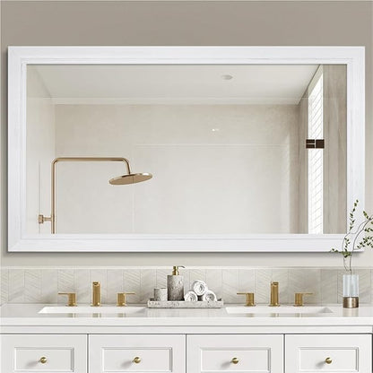36" x 60" Rustic Wooden Framed Wall Mirror by nolsia