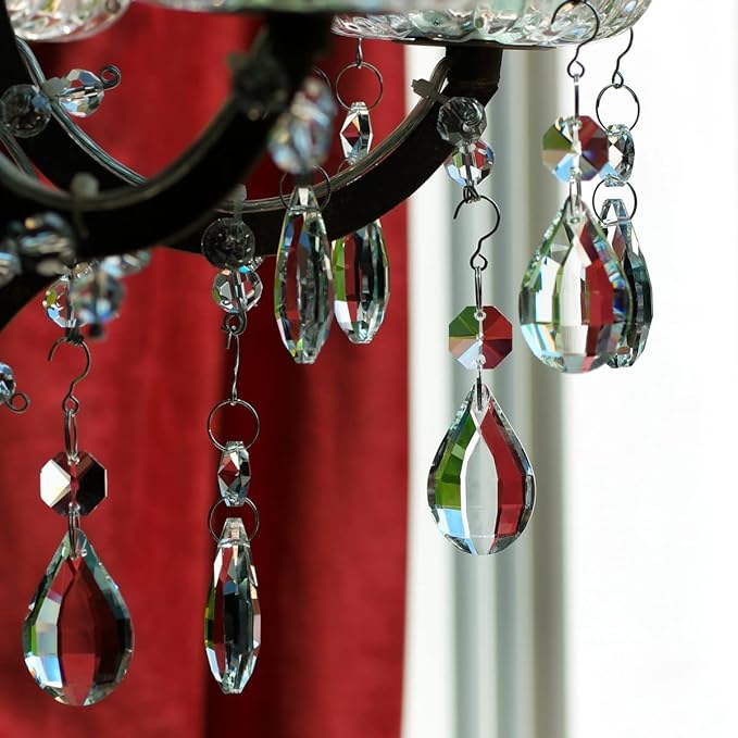 12pcs Crystal Suncatchers, Hanging Crystals Chandelier Prisms for Windows, Rainbow Maker Home Decoration