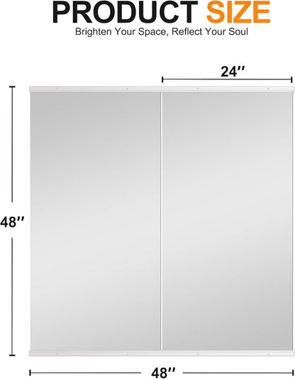 Delma Home Gym Mirror, Large Full Body Tempered Glass Frameless, Wall-Mounted - Image 5