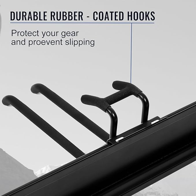 Wall Mount Tool Storage Rack, Heavy Duty Garage Storage Tool Organizer, Garden Tool Wall Hooks and Hangers, Hold Up to 350lbs Black 2Pack, AK806-Black-2Pack