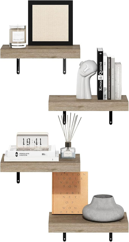 Furinno Tanna Floating Shelves for Wall Set of 4, 15-Inch Wall Shelf, Wall - Image 4