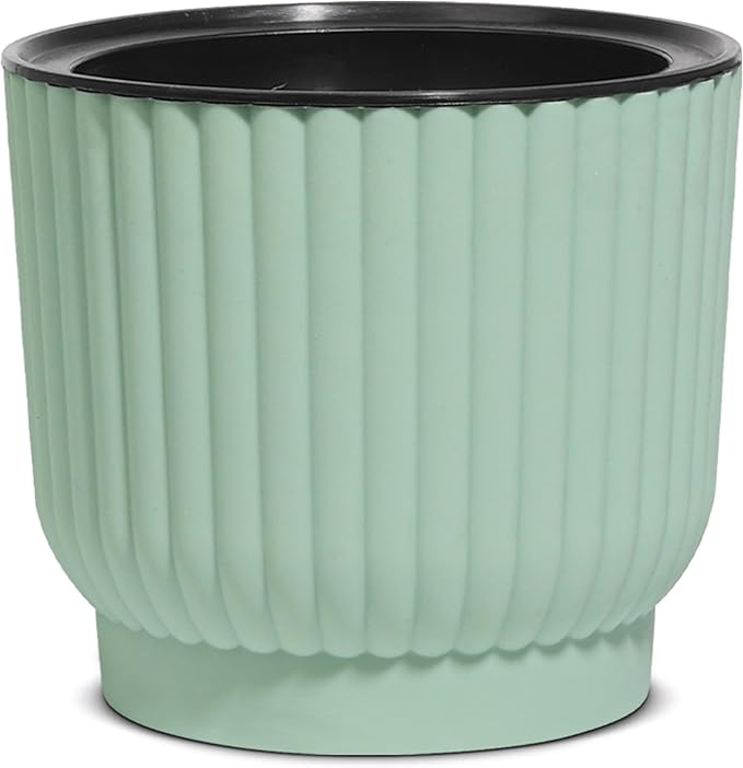 T4U African Violet Pots, 4 Inch Self Watering Pots for Indoor Plants, 6 Pack Small Planters, Durable Mint Green Plastic Small Pots for Indoor Plants, Flower