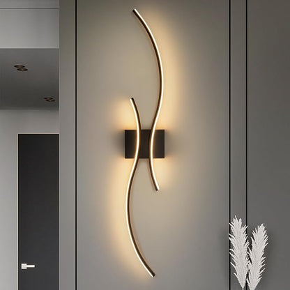 CANEOE Modern Led Wall Light, 39inch Black Indoor Led Wall Sconce Lighting by CANEOE