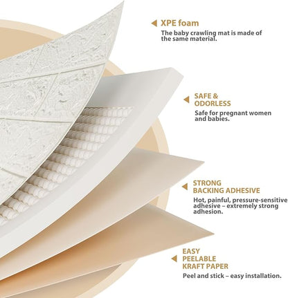 JOLOV 10 PCS 3D Wall Panels Peel and Stick - Image 4