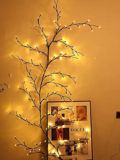 96 LED Willow Vine Lights 6FT Enchanted Wall Decoration Vine Lights 8 Modes - Image 5