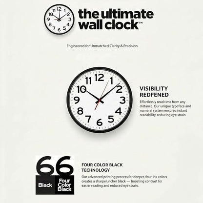 Ultimate Wall Clock | 14 Inch | Modern | Quartz | Analog | Home | Office | - Image 2