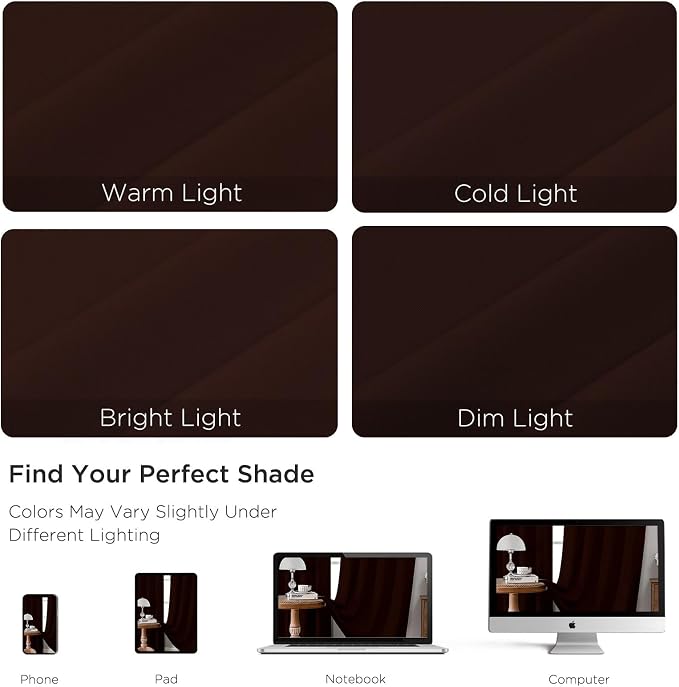 CUCRAF Blackout Curtains 54 inch Length 2 Panels Set, Rod Pocket Room Darkening - Image 4