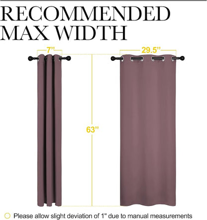 NICETOWN Bedroom Curtain Panels Blackout Draperies, 1 Pair, 34 by 63 inches - Image 7