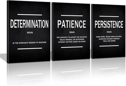 KAWAHONE Inspirational Quotes Wall Art, Motivational Determination Patience by KAWAHONE