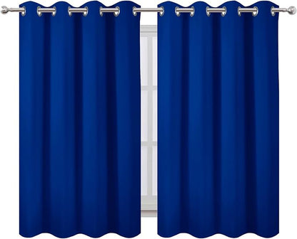 LEMOMO Royal Blue Thermal Blackout Curtains/52 x 54 Inch/Set of 2 Panels Room - Image 2
