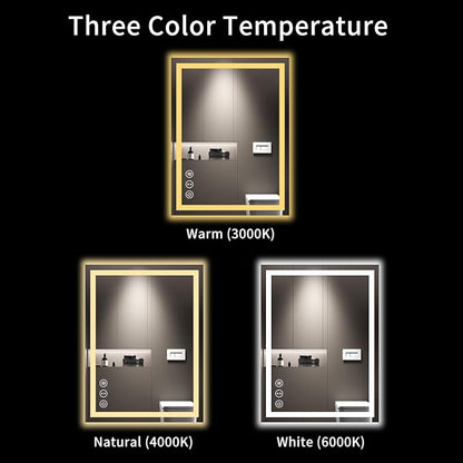 LOAAO 24X32 LED Bathroom Mirror - Image 5