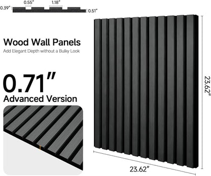 Acoustic Panels 4 Pack Self-Adhesive Upgrade, 23.62"X23.62" Sound Proof Wall - Image 2