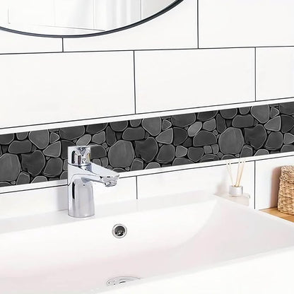 IVN Wallpaper Border Peel and Stick Decorative Wall Trim Self Adhesive Black - Image 5