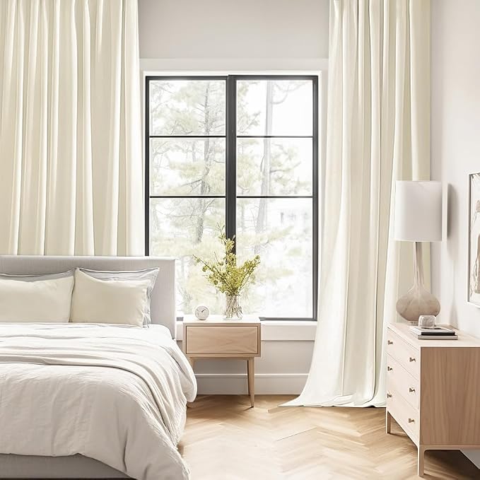 MIULEE Birch Back Tab Blackout Curtains 84 Inch Length 2 Panels Set - Image 2