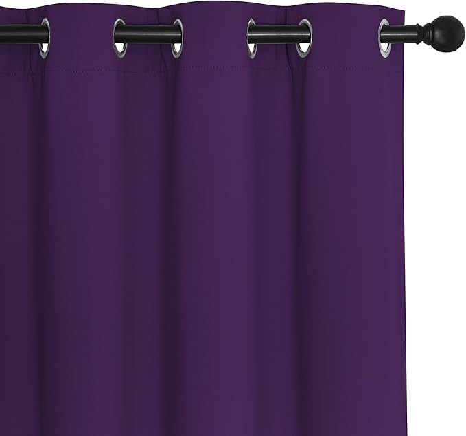 NICETOWN Royal Purple Blackout Curtains 84 inch Length, Grommet Top Room - Image 7