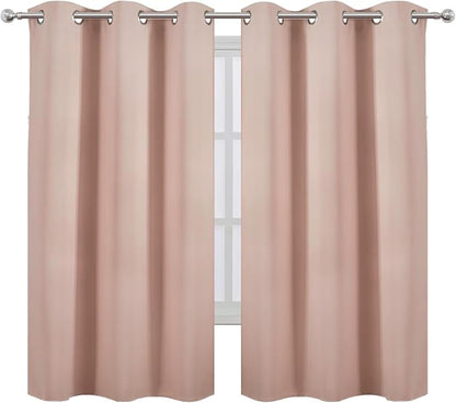 LEMOMO Blush Thermal Blackout Curtains/38 x 63 Inch/Set of 2 Panels Room - Image 2