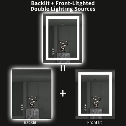 LOAAO 28"X32" LED Bathroom Mirror - Image 6