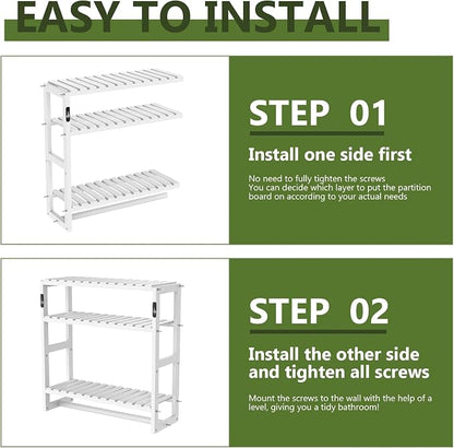 Galood Over The Toilet Storage Bathroom Shelves Wall Mounted 3 Tier Space Saver - Image 5