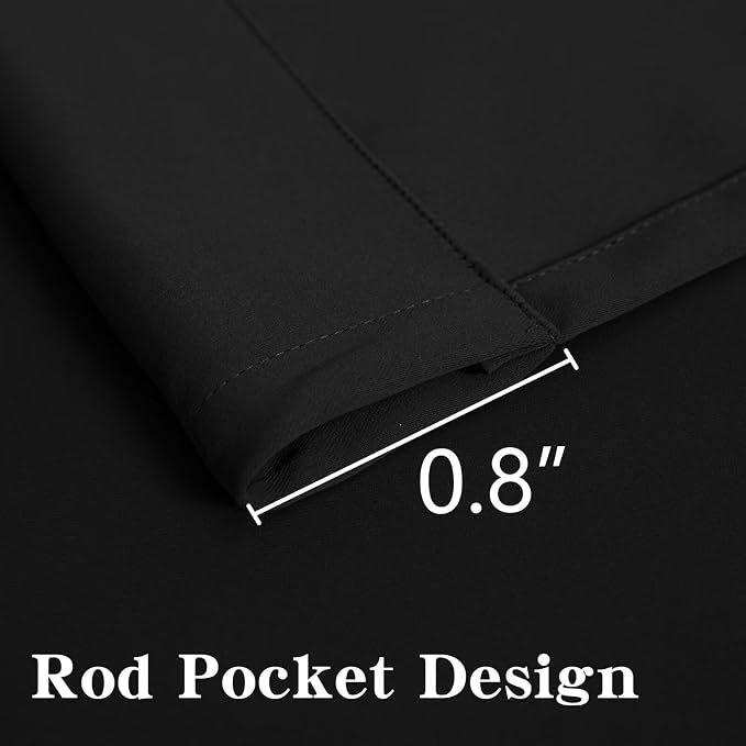 IGEMAEVE Blackout Curtains 96 Inch Length 2 Panels Set, Rod Pocket Energy - Image 3