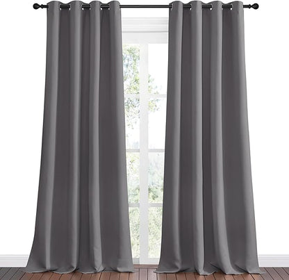 NICETOWN Bedroom Blackout Curtains Panels, 1 Pair, 55 inches by 102 Inch - Image 2