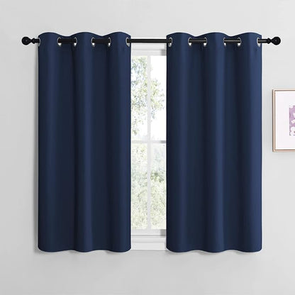 NICETOWN Blackout Draperies Curtains, 1 Pair, 34 x 36 inches, All Season by NICETOWN
