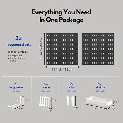 Keepo Peg Board Wall Organizer – Plastic Pegboard Panels, Modular Peg Board - Image 4