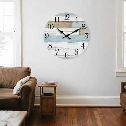 KECYET Wall Clock Battery Operated 18 Inch Large Silent Non Ticking Coastal - Image 5
