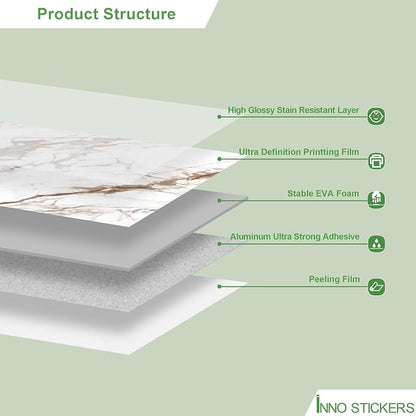 Marble Peel and Stick Waterproof Wall Paneling, Covers 38.75 Sq. Ft. - Image 3