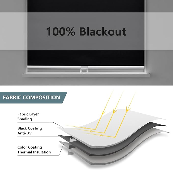 Cordless Roller Shades Blackout Blinds - Image 4