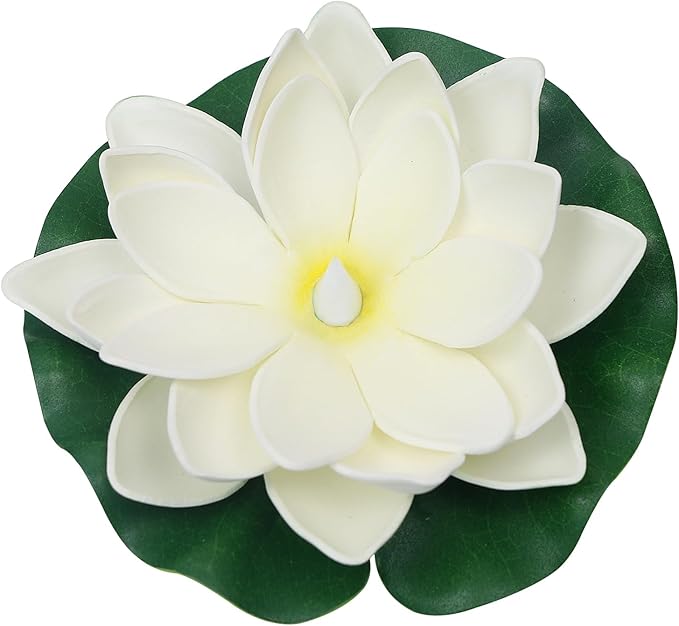 12 PCS Waterproof Floating Lotus Light - Floating Flower Light Battery Operated Water Activated Warm White Pool Flower Lamp Wedding,Anniversary,Garden Decoration