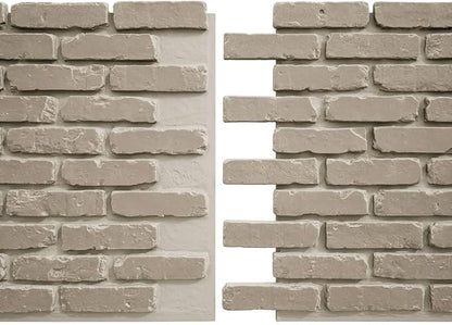 EverStone Aged Brick Faux Brick Panel, 46 7/8"W x 27"H x 1 1/4"D, Antique Pearl - Image 8