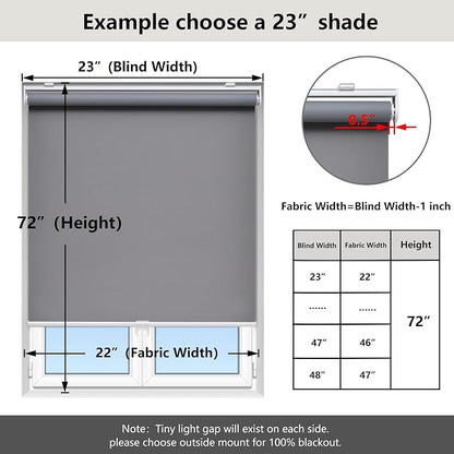 Cordless Roller Shades Blackout Blinds - Image 5