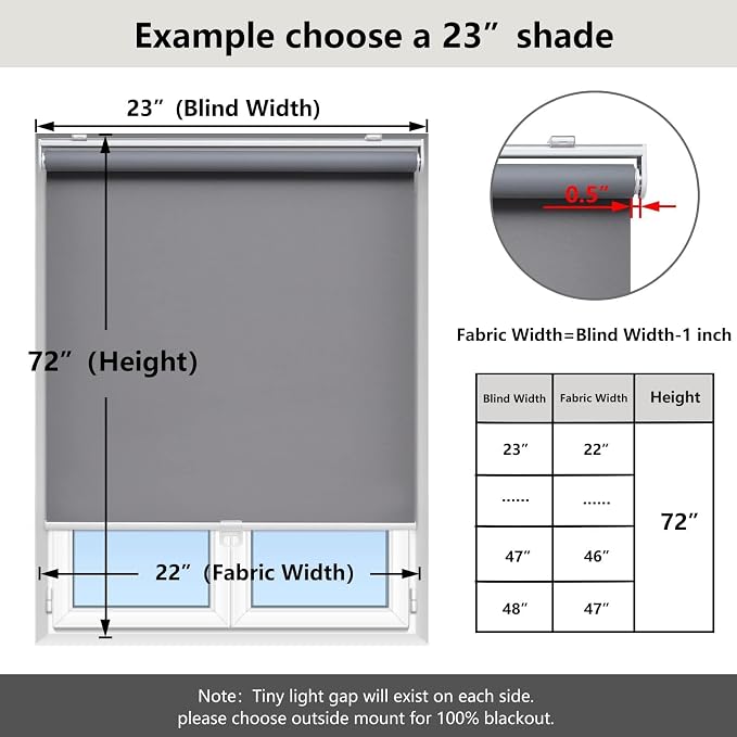 Cordless Roller Shades Blackout Blinds - Image 4
