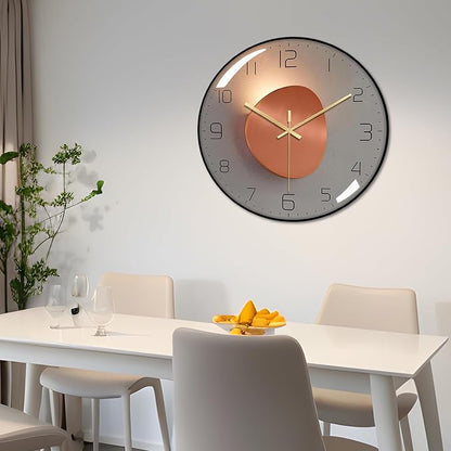Ergocar Wall Clock, Art Deco Wall Clock, Non-Ticking Silent Modern Metal Wall - Image 2