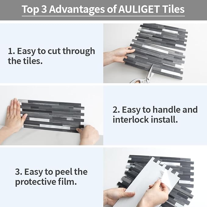 AULIGET 40 Sheets Peel and Stick Backsplash - Image 7