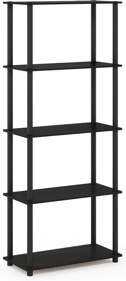 Furinno TURN-N-TUBE Storage Shelves, 5-Tier Book Shelf, Corner Shelf, Toolless - Image 4